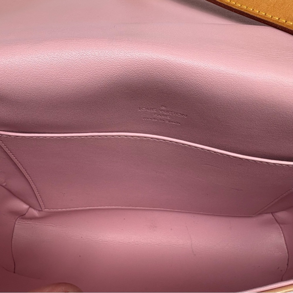 Louis Vuitton Creamsicle & Pink Thompson Street Vernis Leather Monogram Bag EUC - Picture 5 of 17
